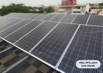HPCL Petrol bunk, Bapatla - 20 kW Solar Installation in Guntur 1