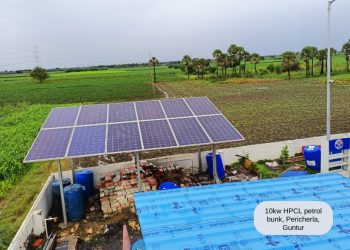 HPCL Petrol bunk pericherla - 10kW Solar Installation in Guntur