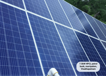 HPCL Petrol bunk Marripalem - 7.5 kW Solar Installation in visakhapatnam